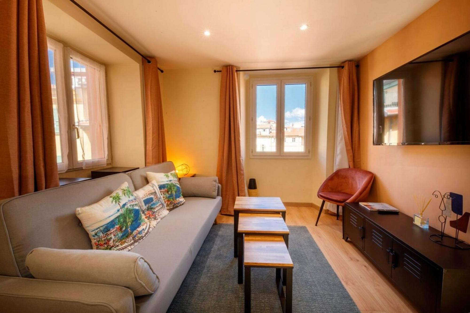 Cœur du Vieux Nice: bel appartement moderne rénové Exterior foto